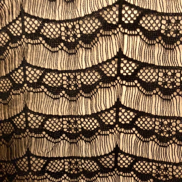 J CREW Black Lace Overlay Short Sleeve Shirt - Picture 3 of 6